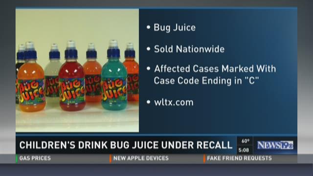Children's Drink Bug Juice Under Recall